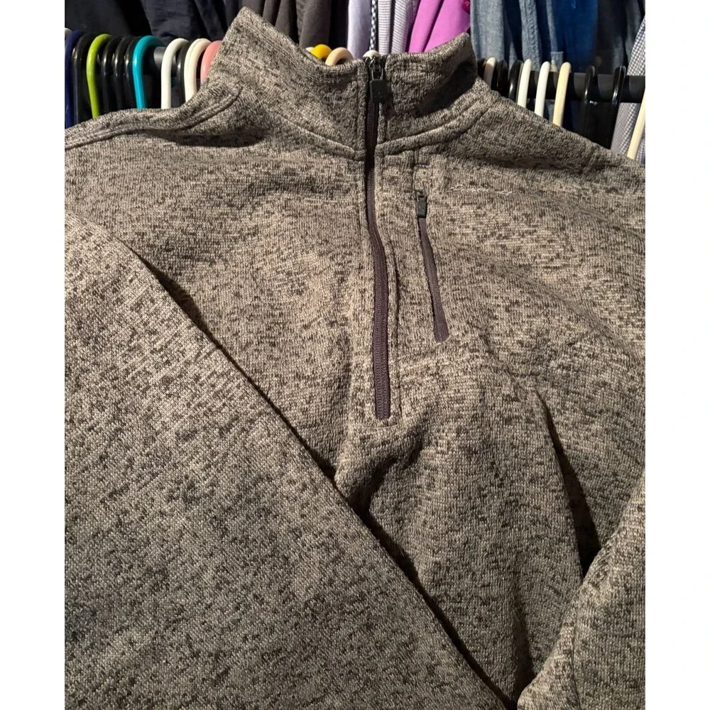 Eddie Bauer Quarter‑Zip Pullover – Heather Gray – XL - Picture 4 of 5